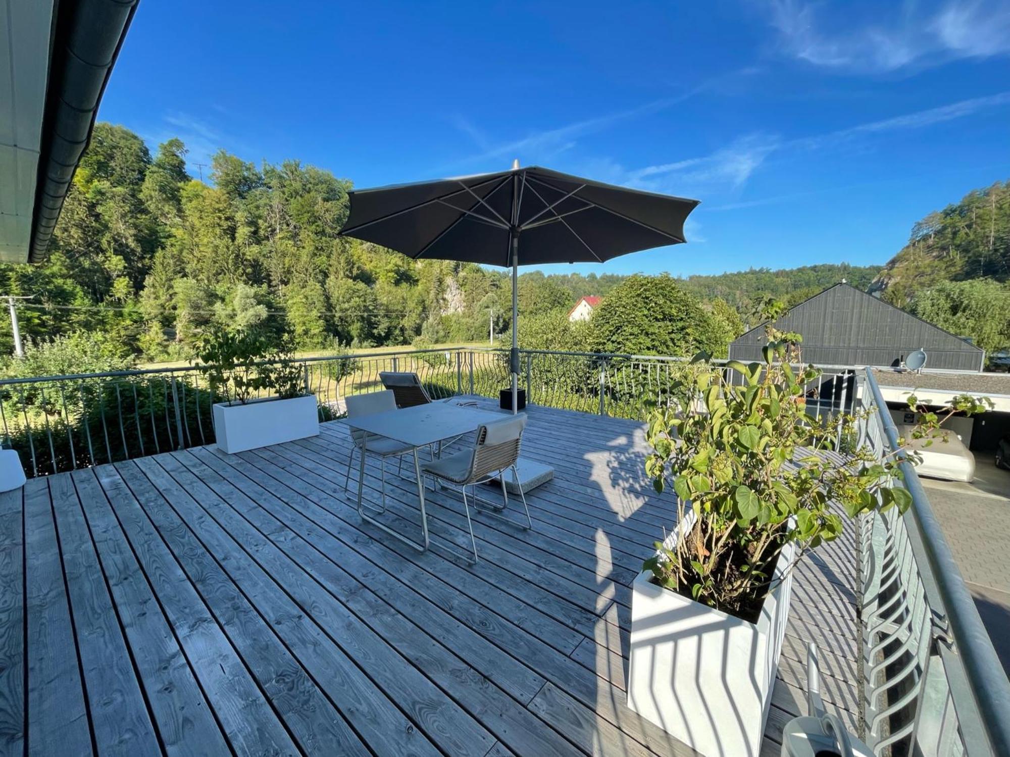 Stilvolle Wohnung Fuer 2-3 Personen - Mit Riesiger Dachterrasse Haigerloch Dış mekan fotoğraf